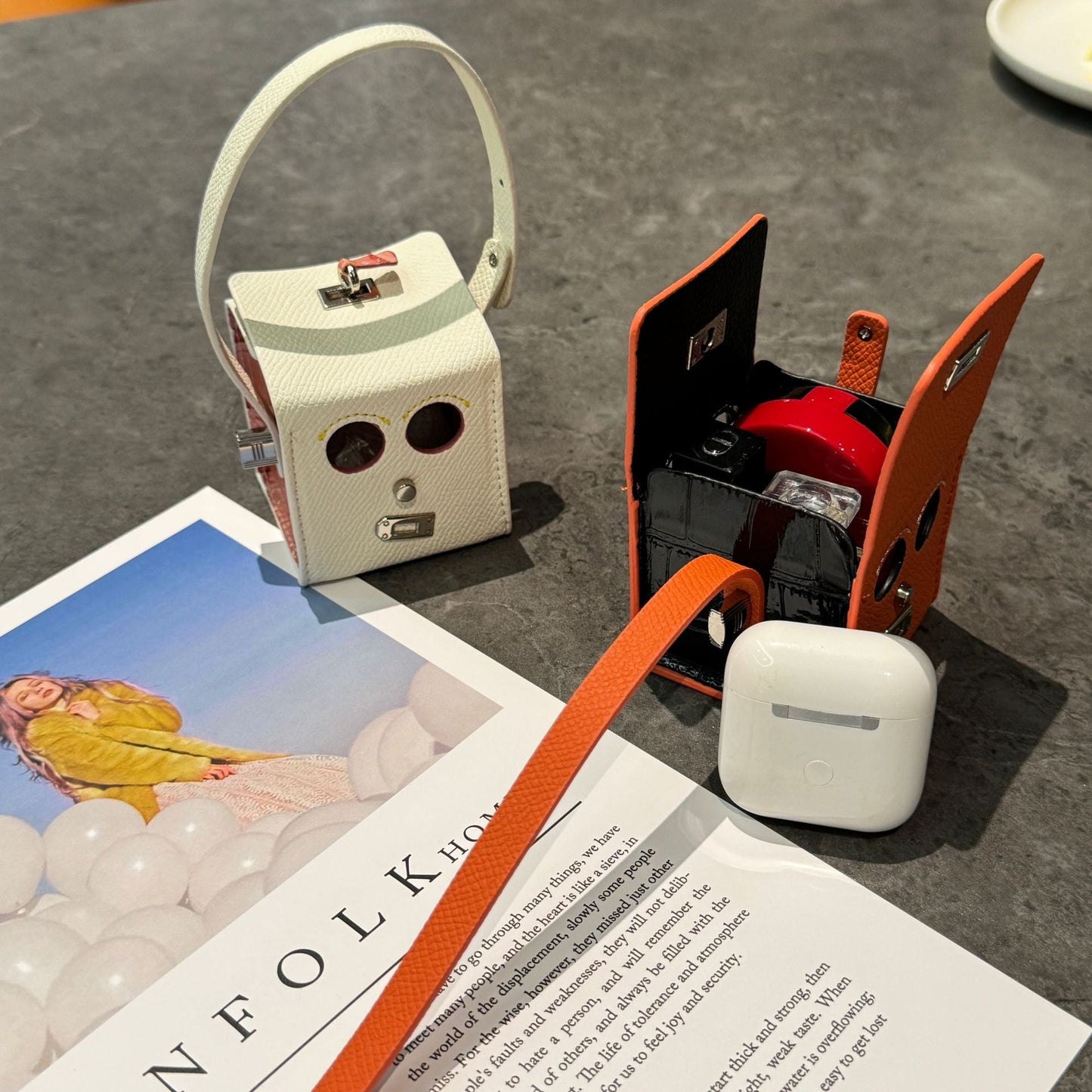 Petit H Robot ミニバッグ_Petit H、クロコダイルスキンとクラシックスキングレイン
