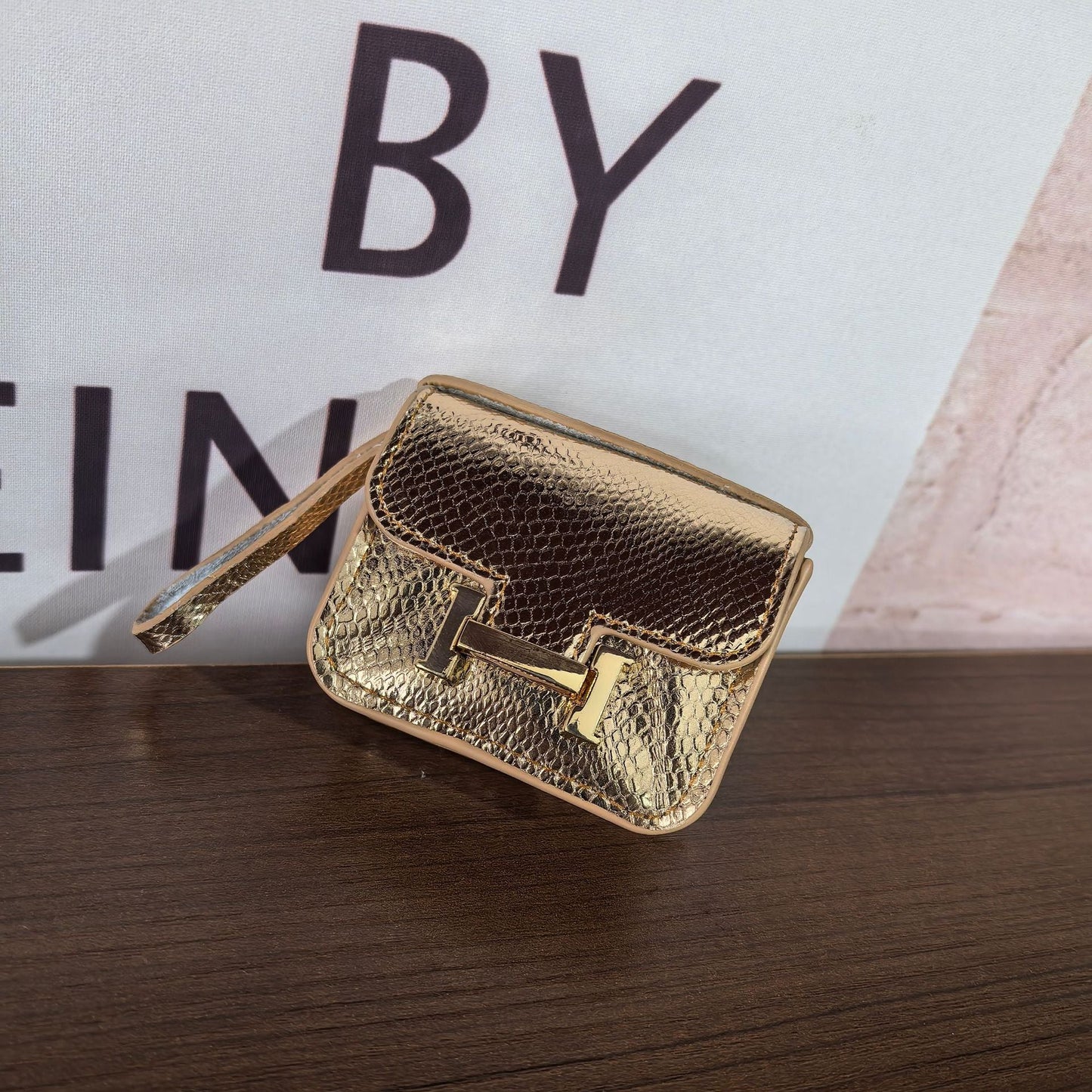 Mini Constance_Snake Skin Pattern, Earphone Case Bag