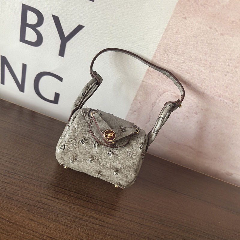 Mini Lindy_Ostrich Skin Grain