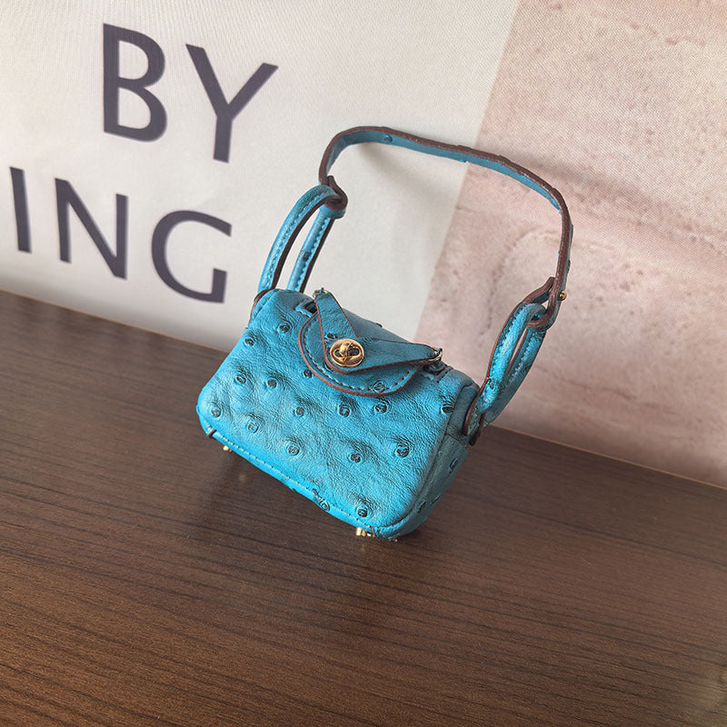 Mini Lindy_Ostrich Skin Grain