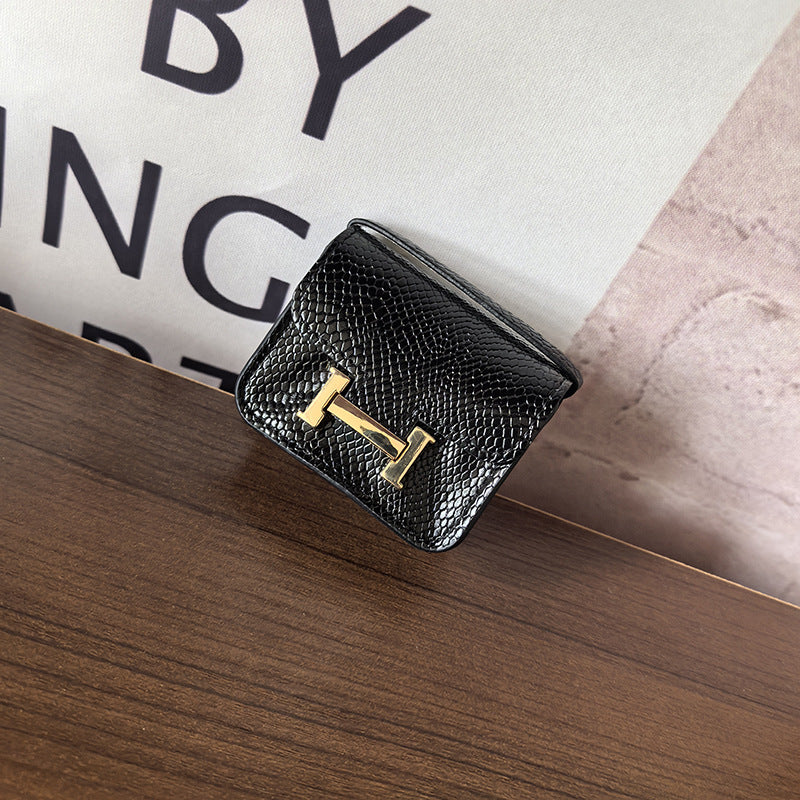 Mini Constance_Snake Skin Pattern, Earphone Case Bag