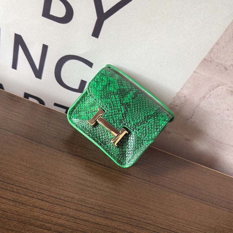 Mini Constance_Snake Skin Pattern, Earphone Case Bag
