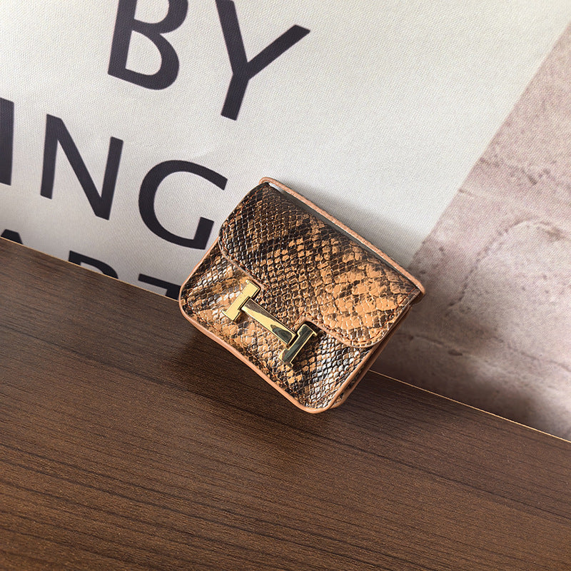 Mini Constance_Snake Skin Pattern, Earphone Case Bag
