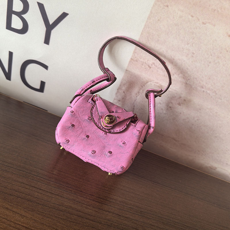 Mini Lindy_Ostrich Skin Grain