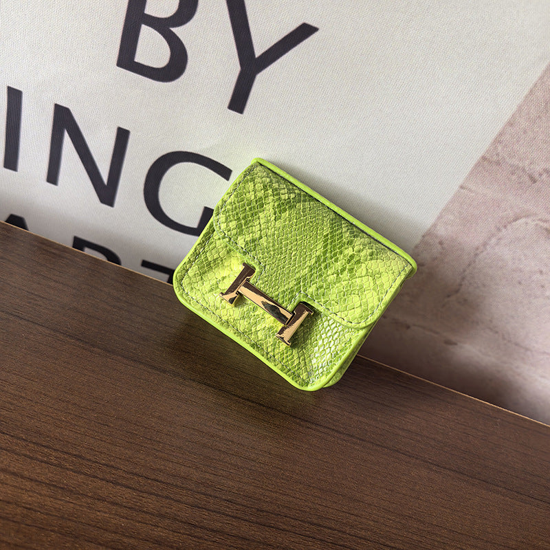 Mini Constance_Snake Skin Pattern, Earphone Case Bag
