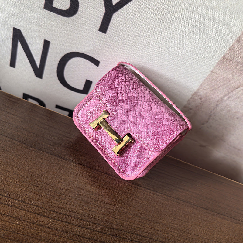 Mini Constance_Snake Skin Pattern, Earphone Case Bag
