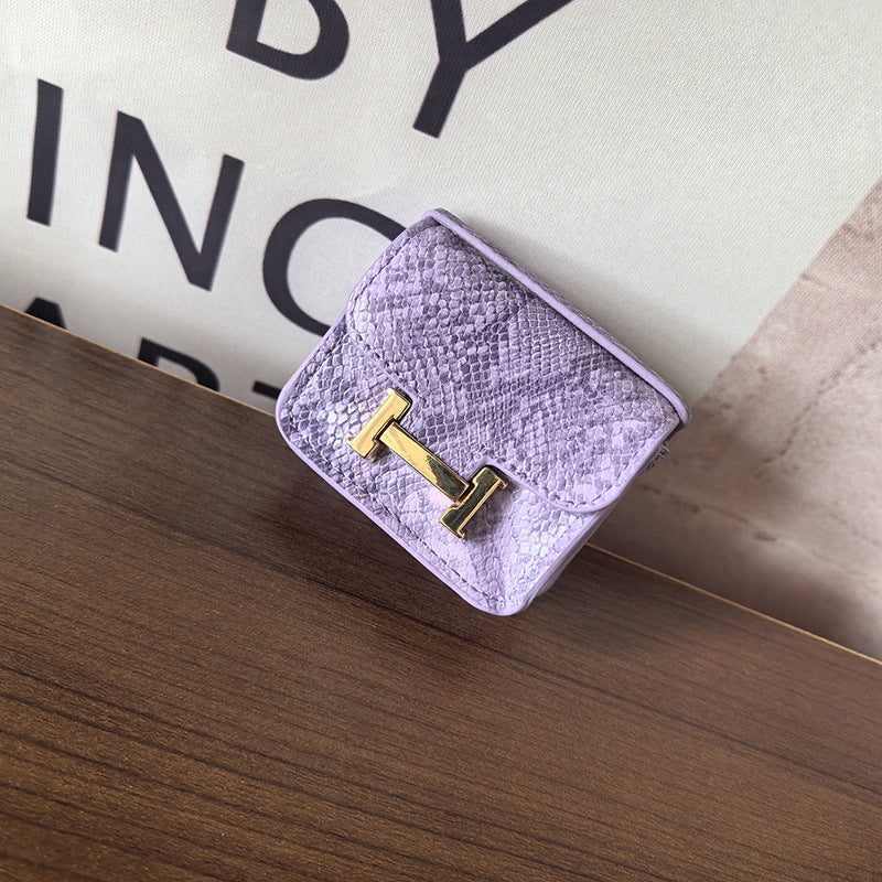 Mini Constance_Snake Skin Pattern, Earphone Case Bag