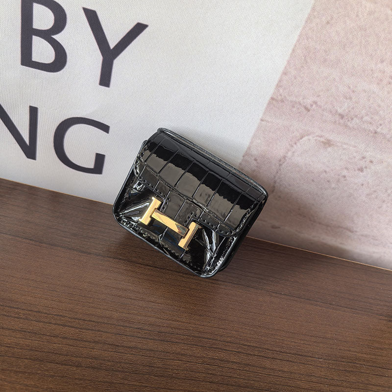 Mini Constance_Crocodile Leather, Earphone Case Bag