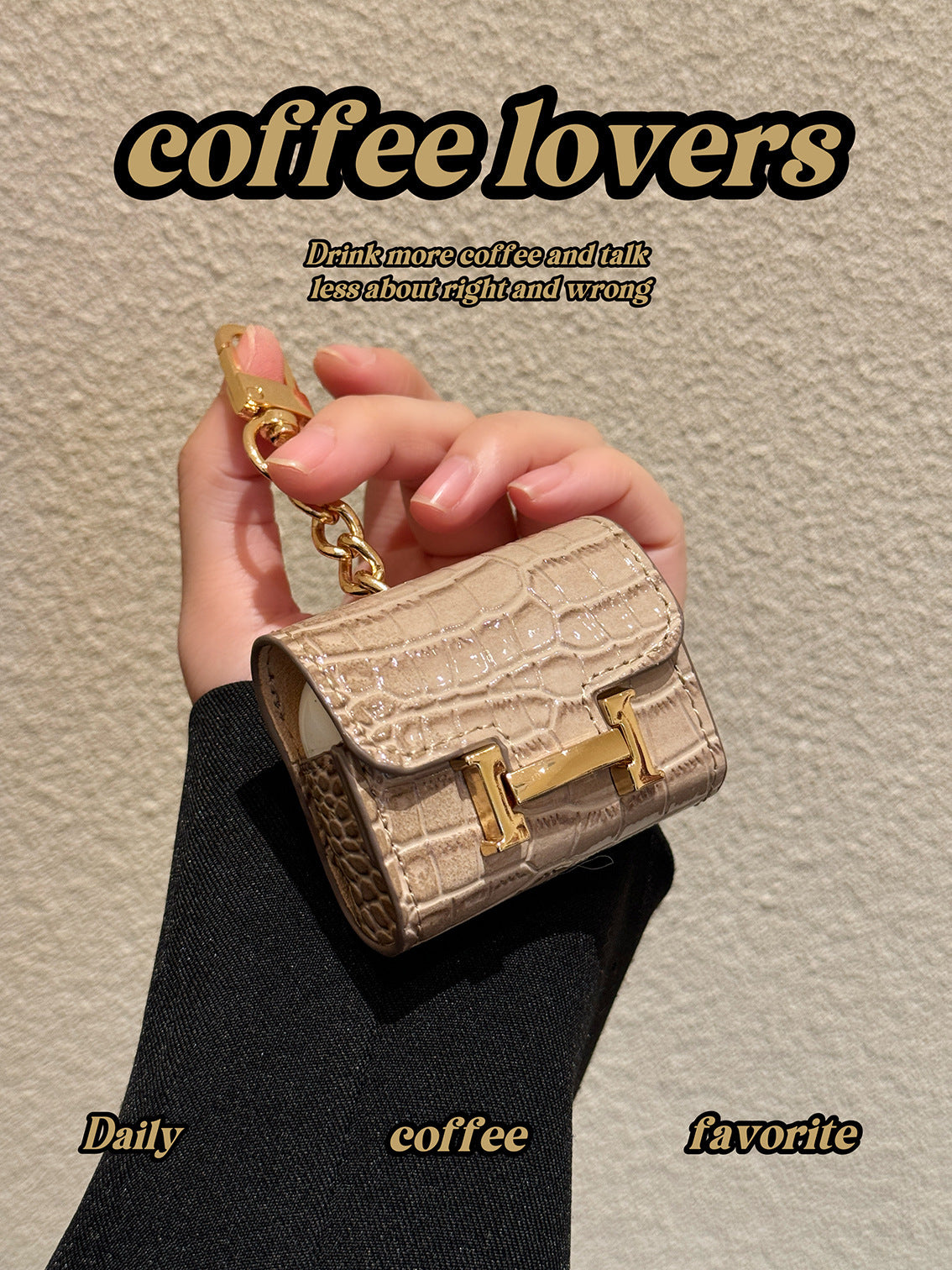 Constance Mini Bag_Crocodile Skin Grain, Earphone Case Bag