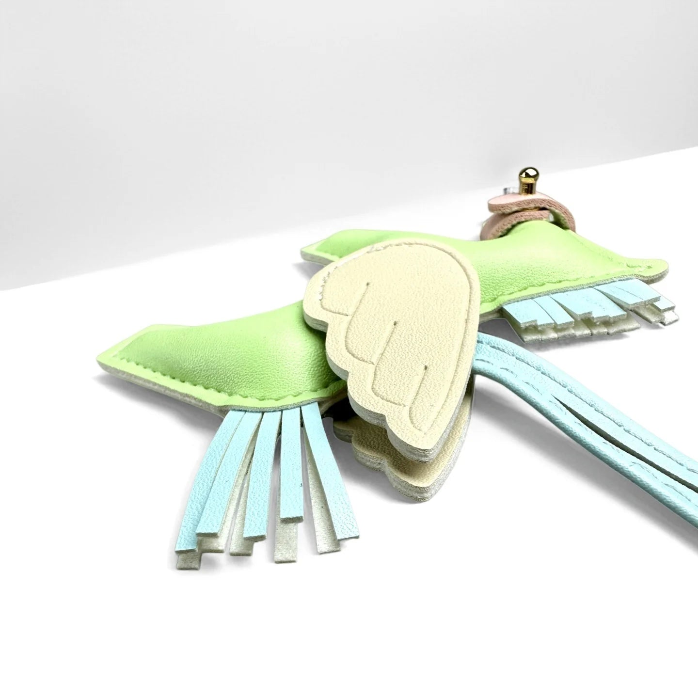 Elegant Winged Pony Keychain with Detachable Mouth Strap | Hand-Stitched Premium PU Leather Bag Charm with Plush Filling, Gift