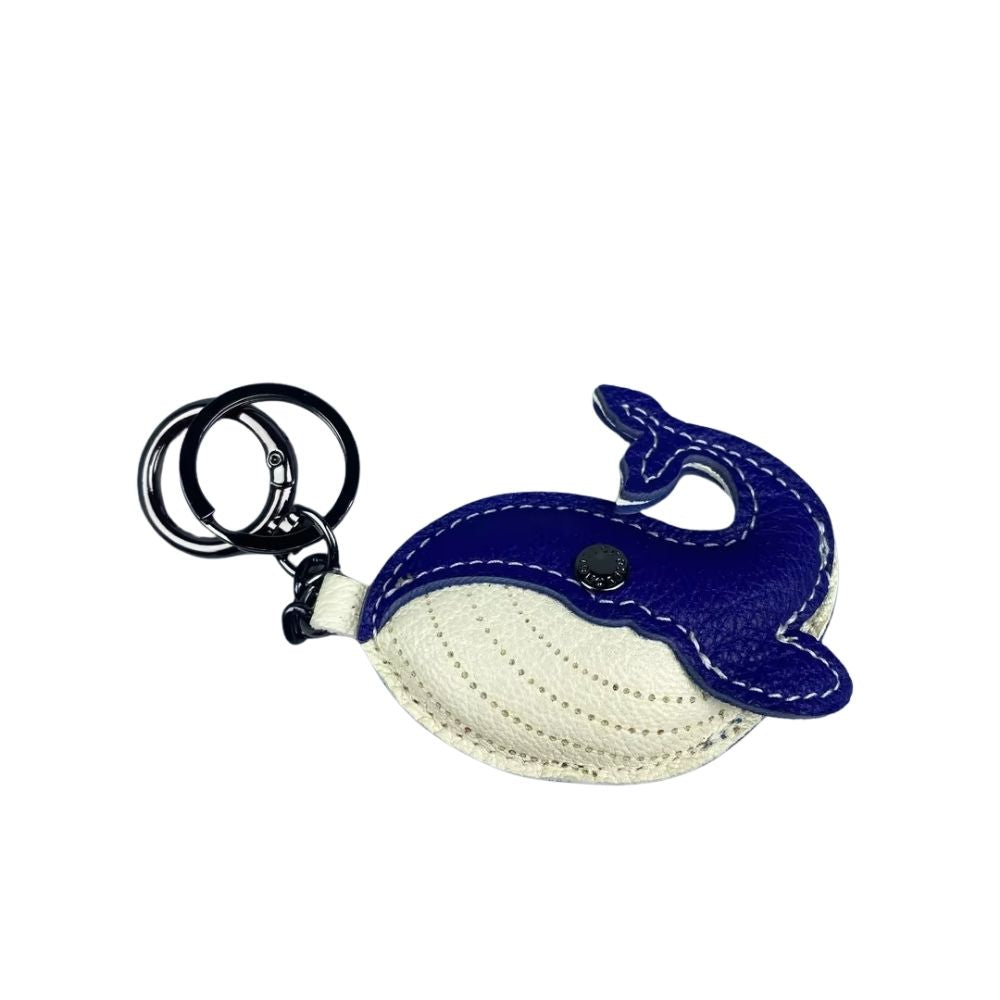 Genuine Lambskin Keychain & Bag Charm - Exquisite 3D Elephant / Whale Double Anima