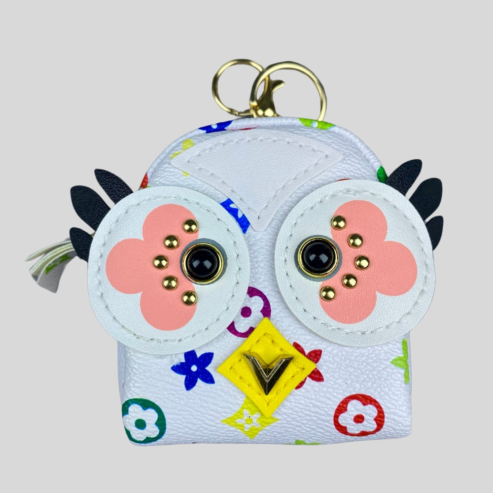 Owl Face Mini Backpack_L brand print, Mini Bagpack, Keychain, Mini Bag, Bag Charm