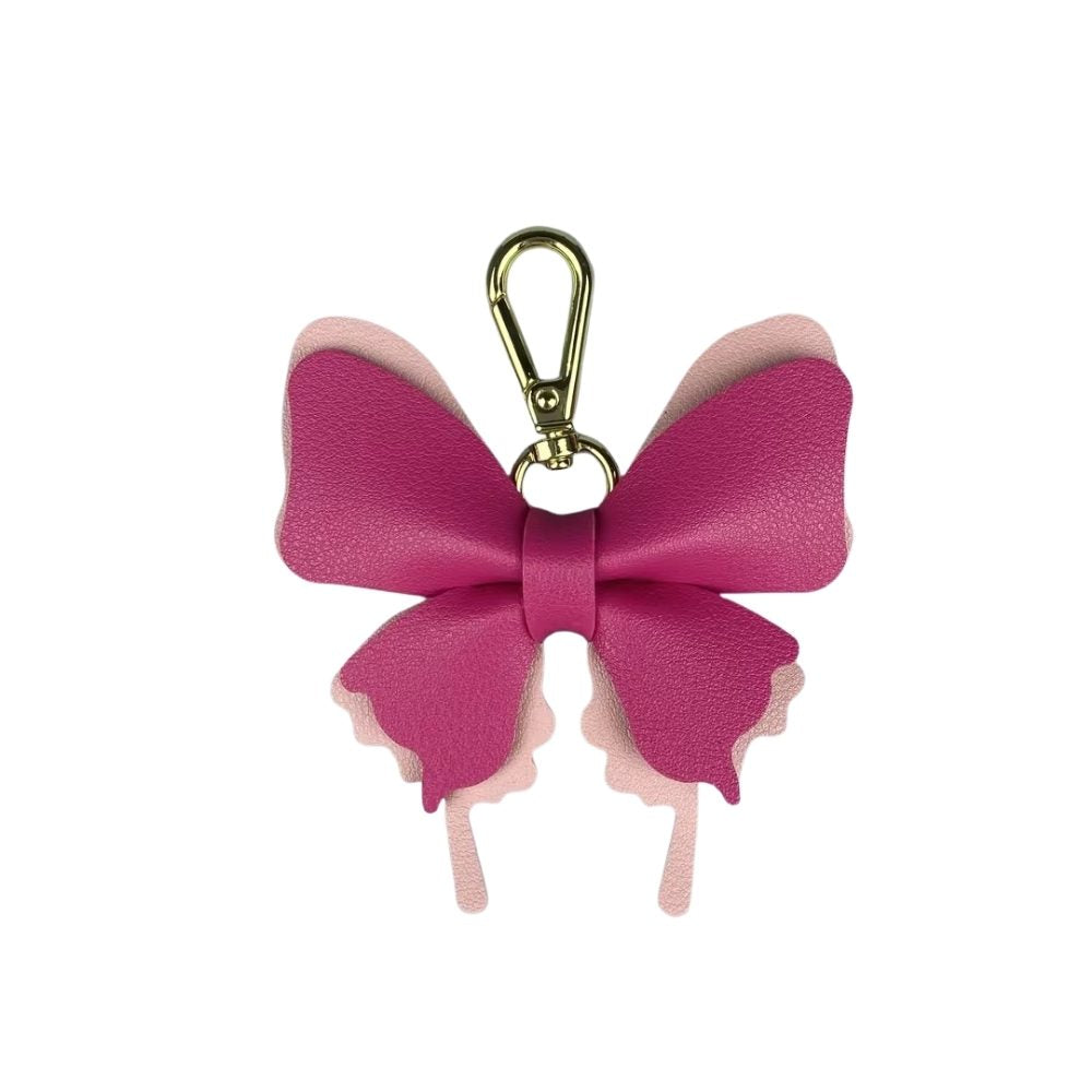 Multicolor PU Leather Butterfly Charm - Creative Detachable Bag & Keyring Accessory