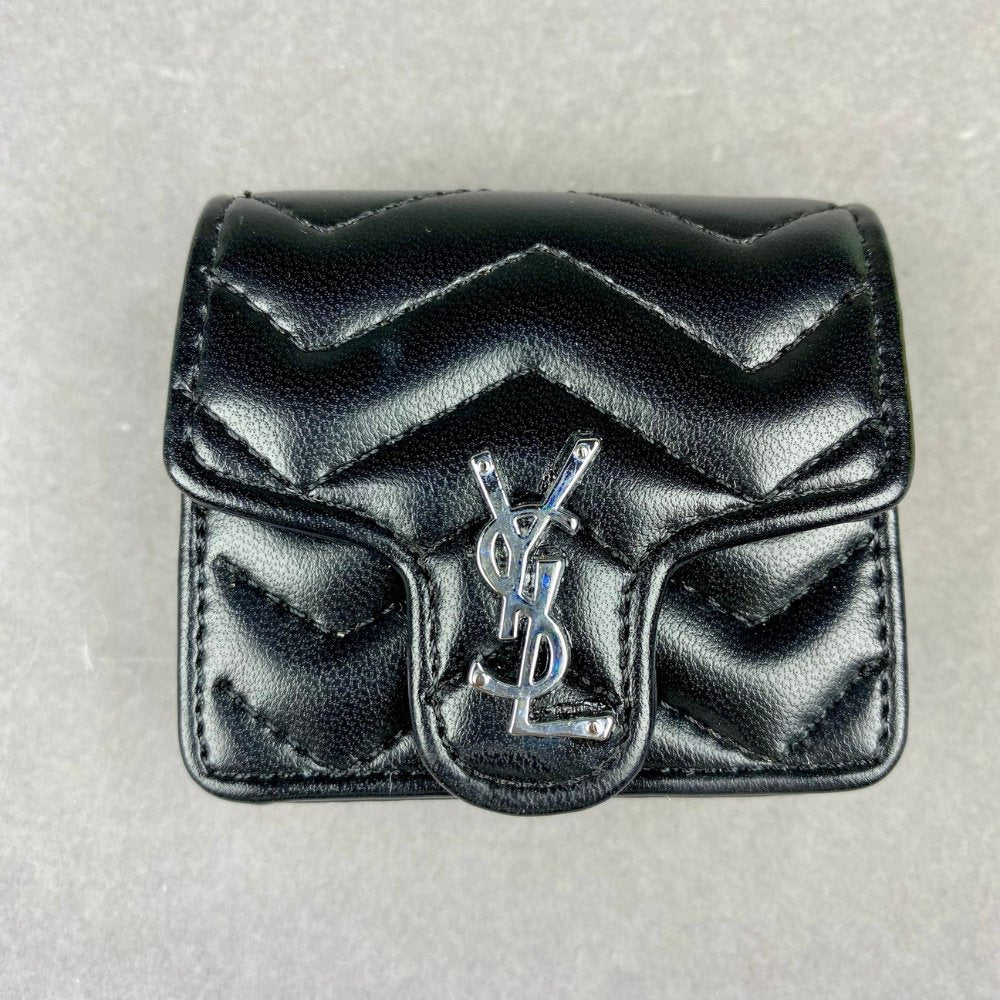 YS-L Mini Bag Airpod Case Bag Meganetic Buckle Long Leather Metal Chain