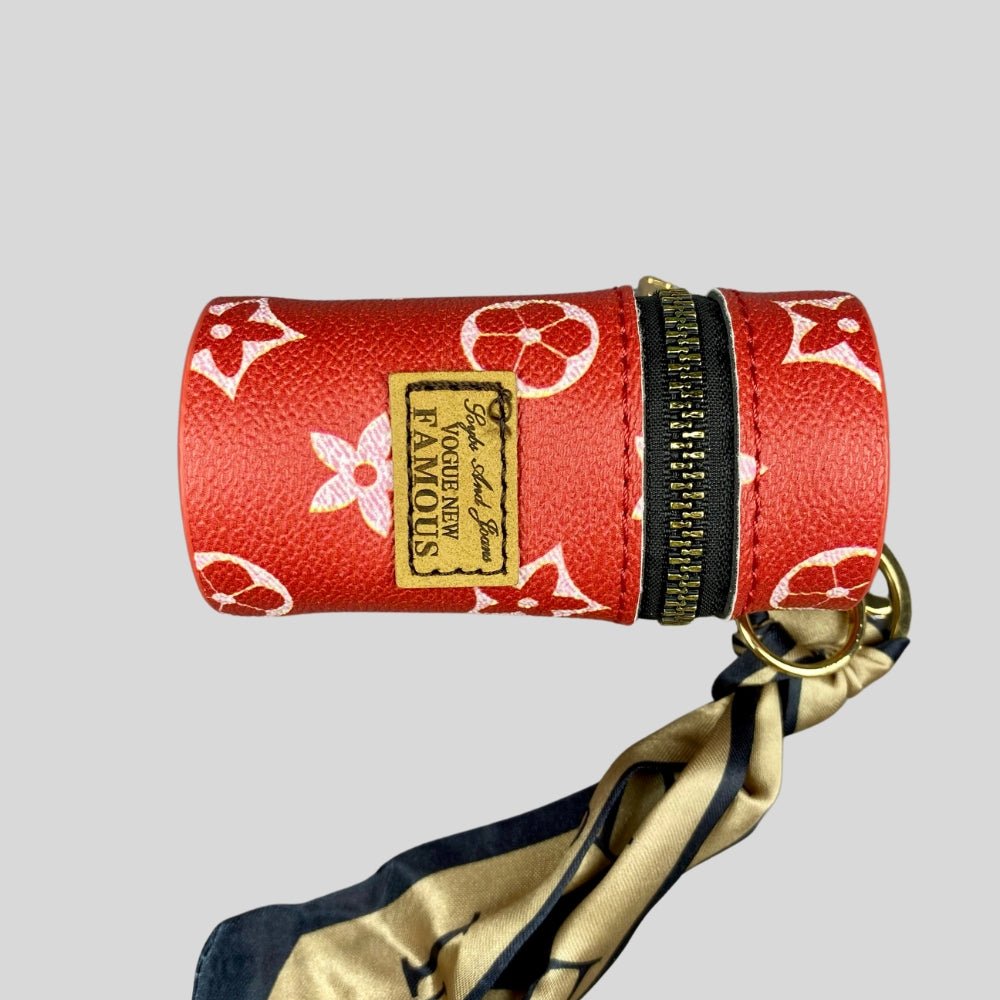 L-V Flower Print Lipstick Bag