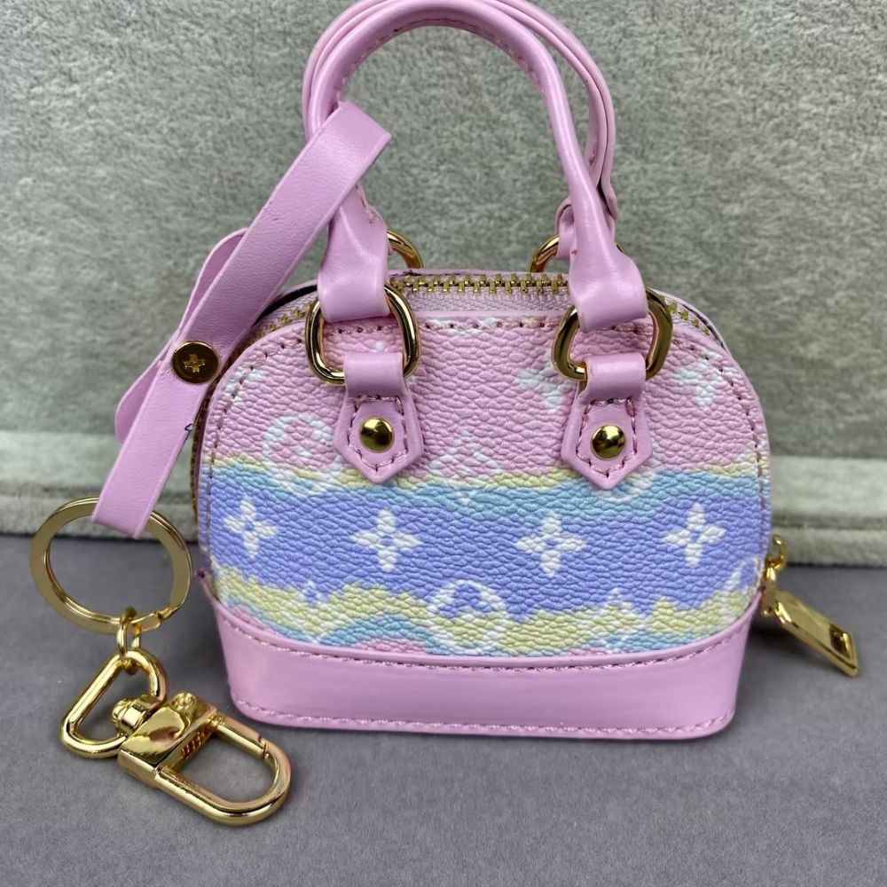L-V Print Mini Bags Classic Leather & shell bag