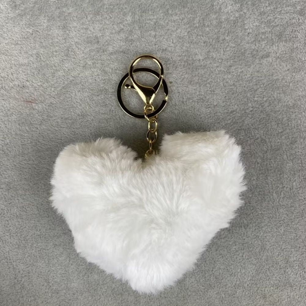 Plush Heart Bag Charm- 10×9×5cm Velvet Hanging Charm for Purses & Bags, Multi-Color Cute Gift Accessory