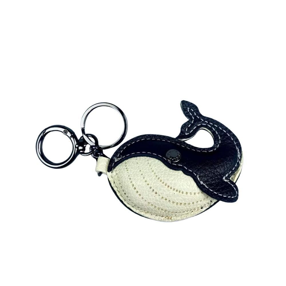 Genuine Lambskin Keychain & Bag Charm - Exquisite 3D Elephant / Whale Double Anima