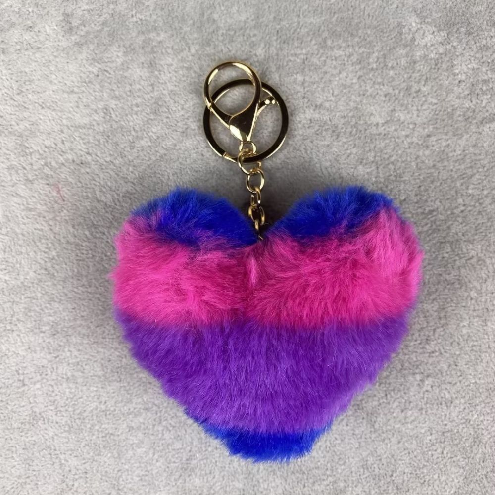 Plush Heart Bag Charm- 10×9×5cm Velvet Hanging Charm for Purses & Bags, Multi-Color Cute Gift Accessory