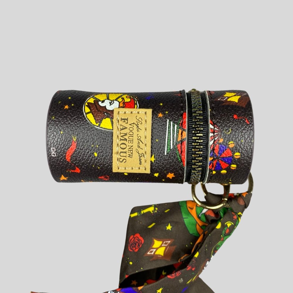 L-V Flower Print Lipstick Bag
