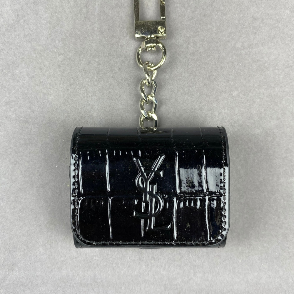 YS-L, L-V, V-W, PRA-DA, DI-OR, Airpod Case Bag Metal Chain Black Silver