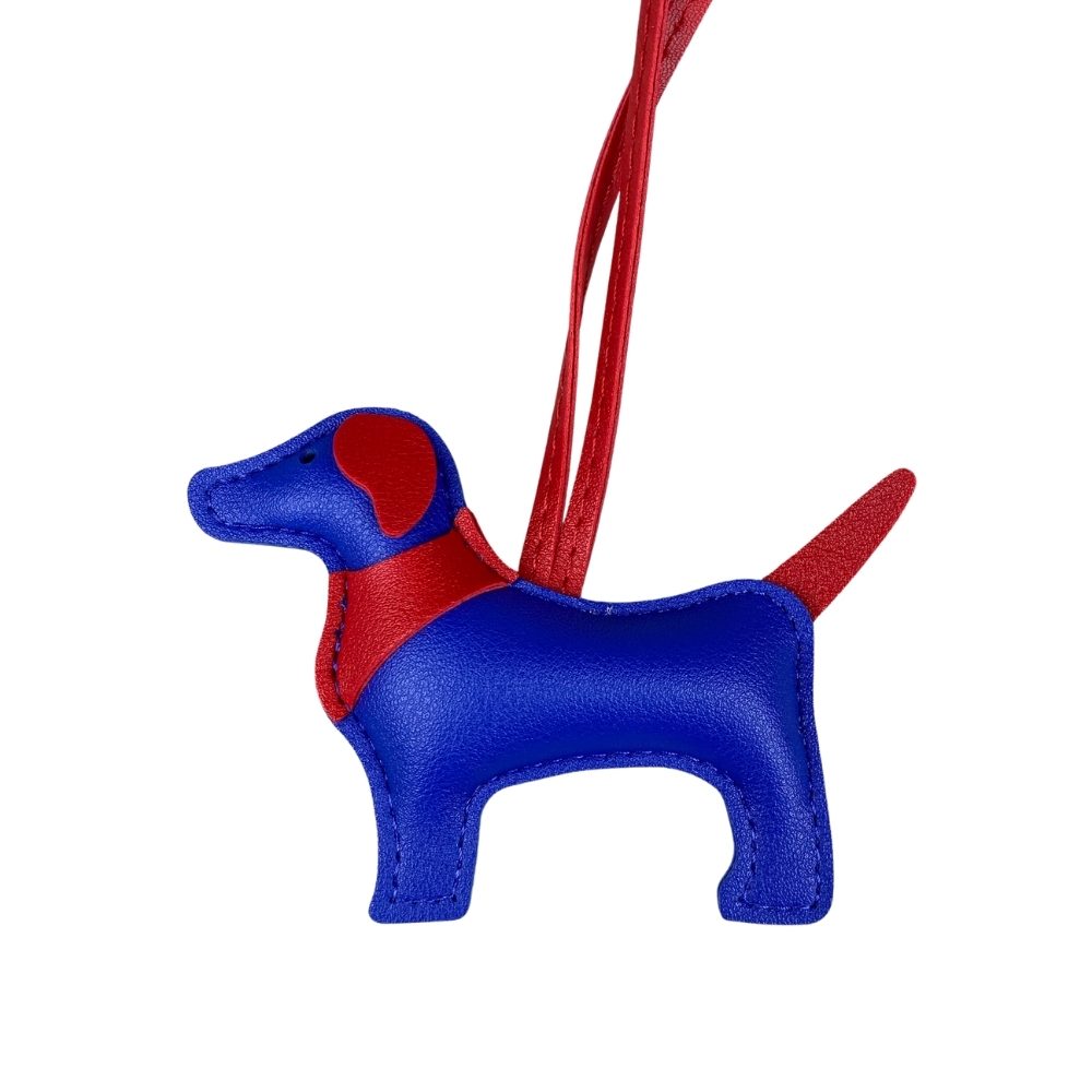 Adorable Scarf-Style Puppy Bag Charm - PU Leather Dog Pendant for Purses & Backpacks