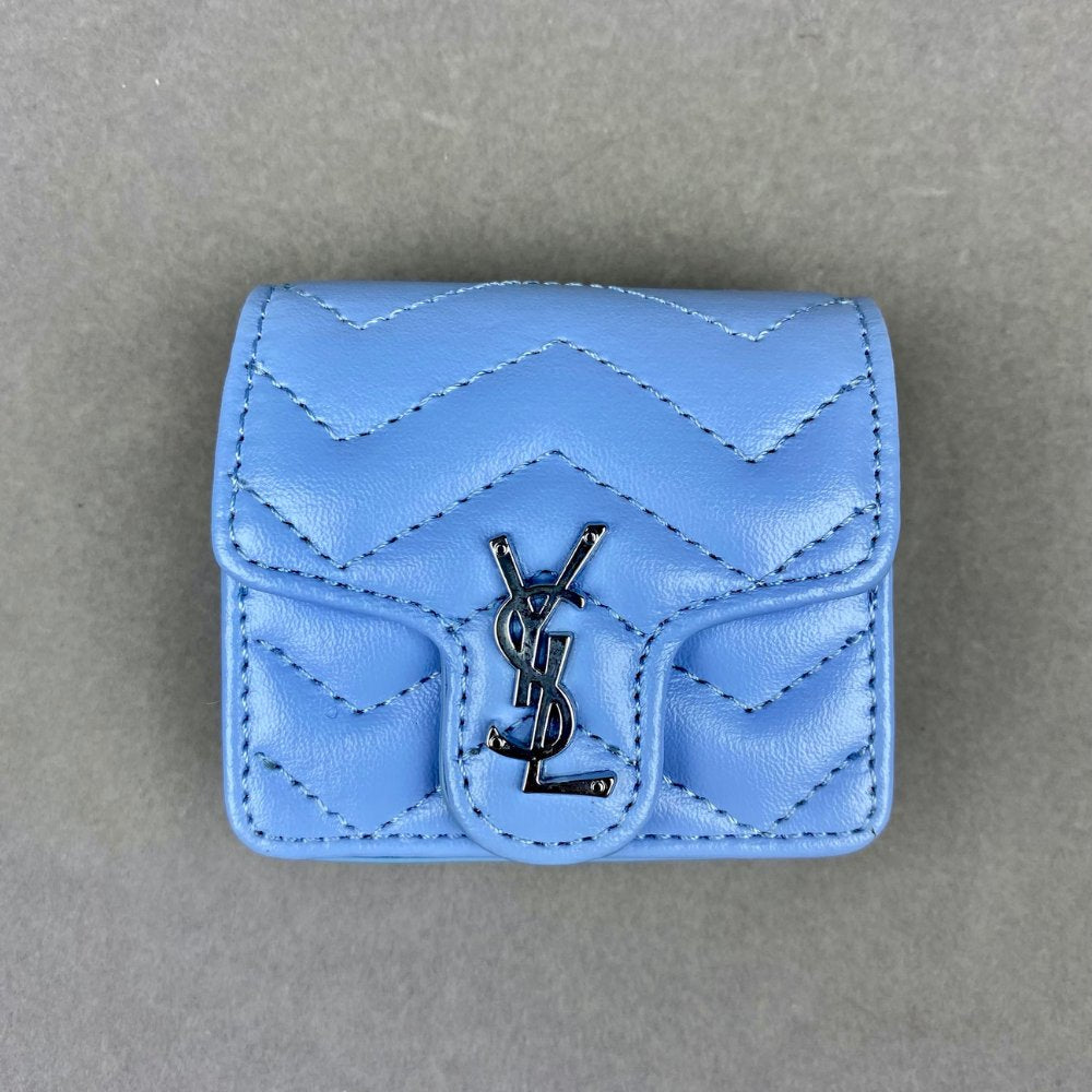 YS-L Mini Bag Airpod Case Bag Meganetic Buckle Long Leather Metal Chain