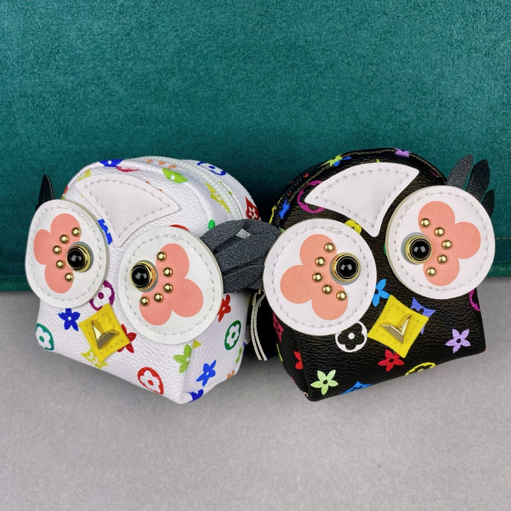Owl Face Mini Backpack_L brand print, Mini Bagpack, Keychain, Mini Bag, Bag Charm
