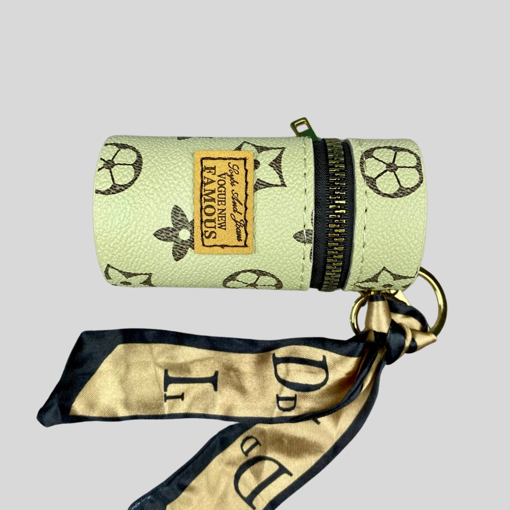 L-V Flower Print Lipstick Bag
