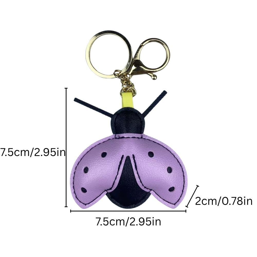 Adorable ladybug PU Leather Bag Charms - 3D Spot Design & Metal Clasps, Cute & Stylish Accessories for Bags & Keys