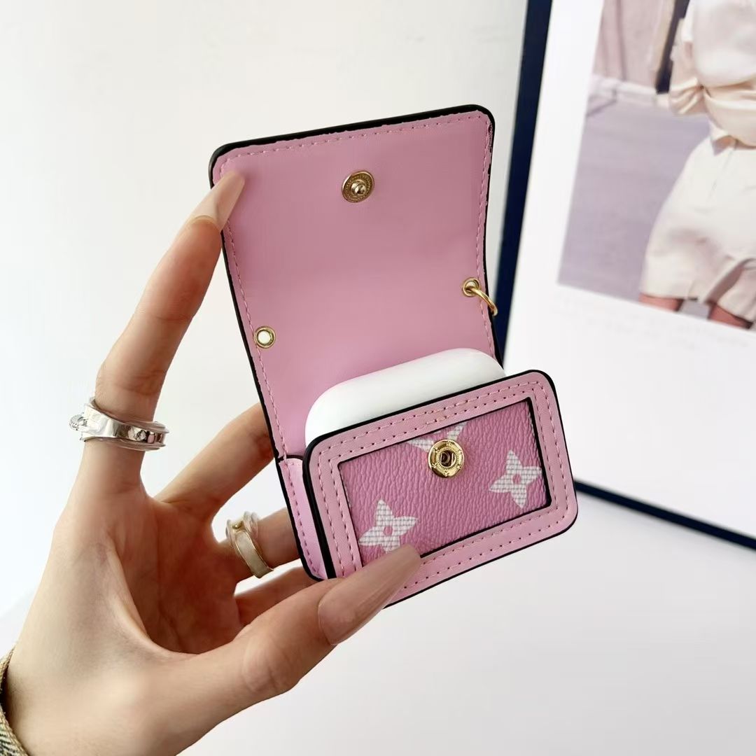 LV AirPodsケースバッグ ミニバッグチャーム クラシックフラワープリント