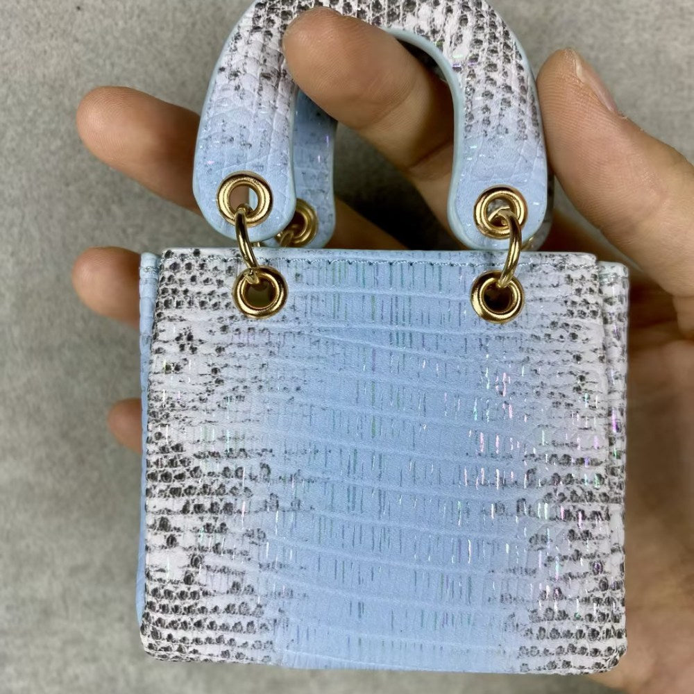 Dio-r Lady D Mini Tote Mini Bag Crocodile Snake Skin Grain