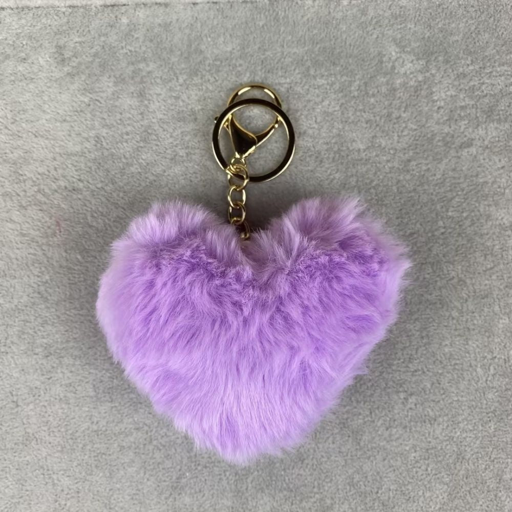 Plush Heart Bag Charm- 10×9×5cm Velvet Hanging Charm for Purses & Bags, Multi-Color Cute Gift Accessory
