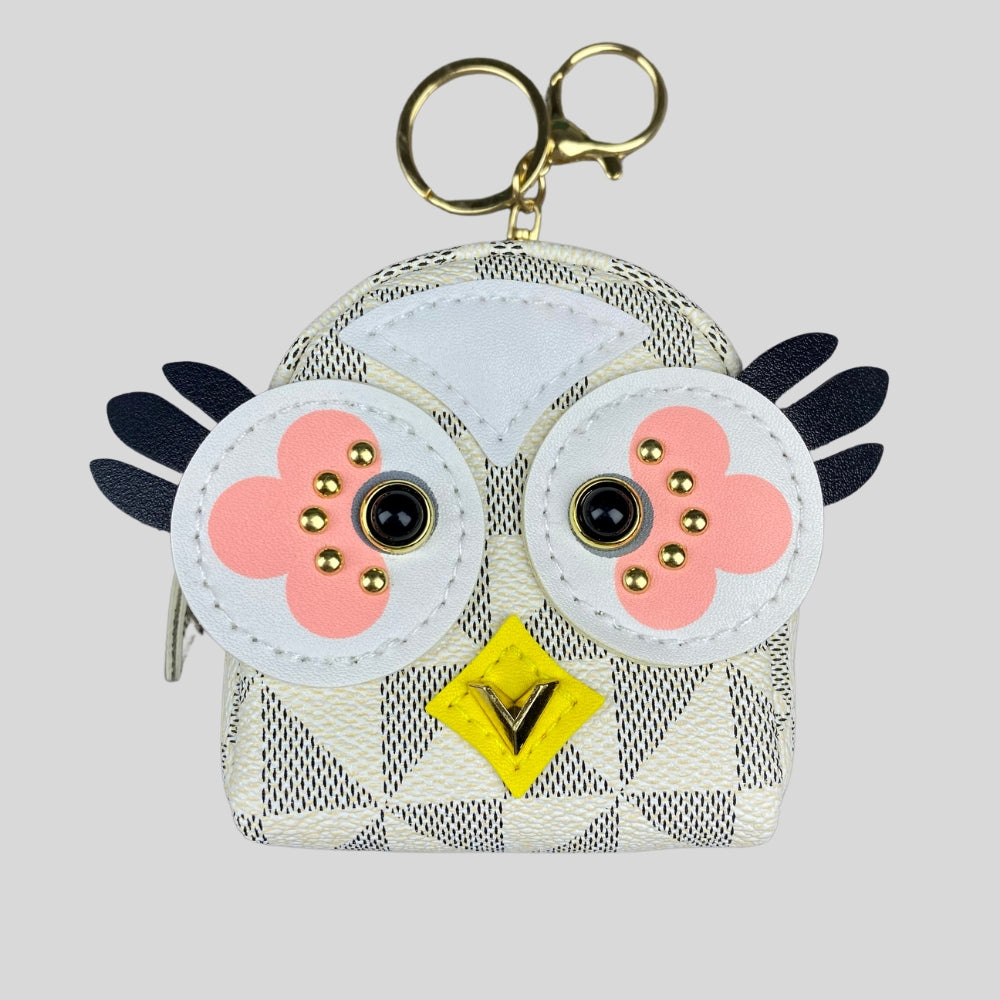 Owl Face Mini Backpack_L brand print, Mini Bagpack, Keychain, Mini Bag, Bag Charm