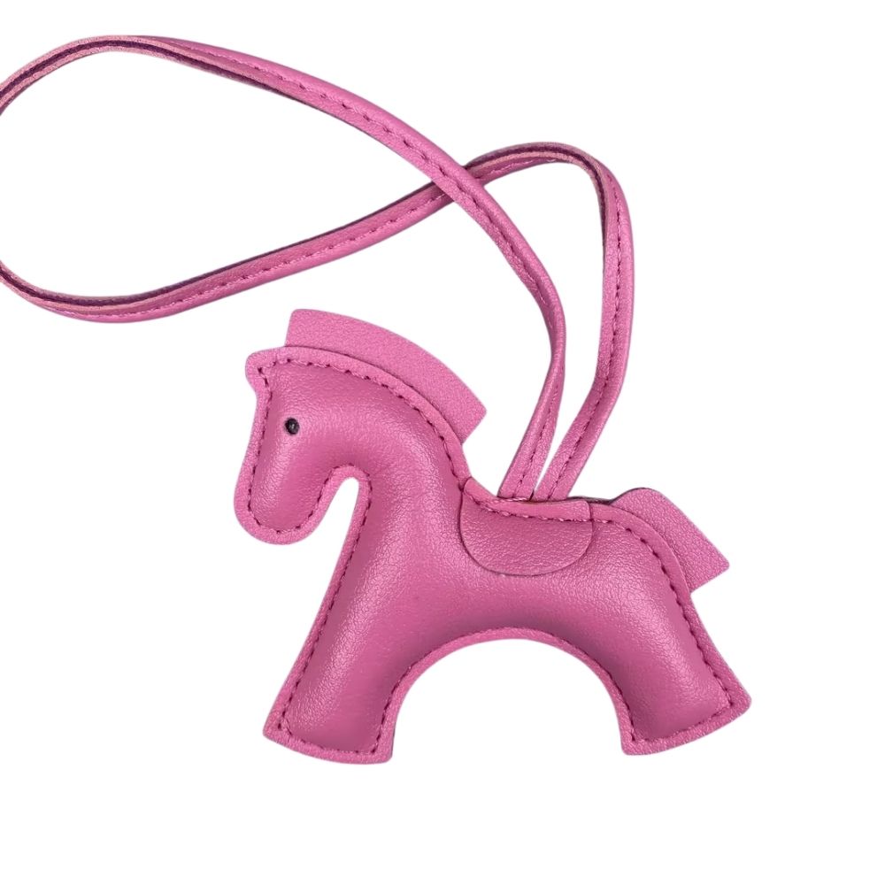 Versatile PU Leather Warhorse Steed Bag Charm - Equestrian Keyring Accessory for All Bags