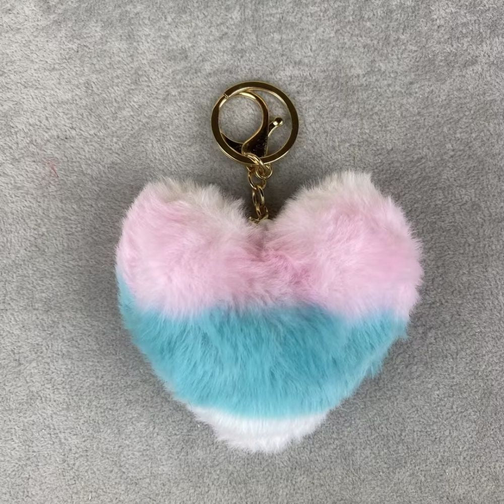 Plush Heart Bag Charm- 10×9×5cm Velvet Hanging Charm for Purses & Bags, Multi-Color Cute Gift Accessory