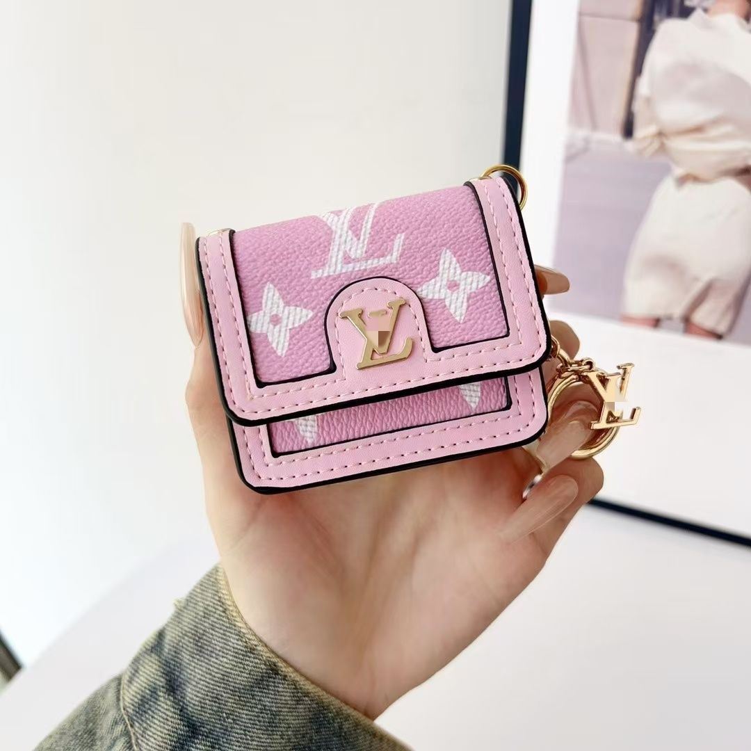 LV AirPodsケースバッグ ミニバッグチャーム クラシックフラワープリント
