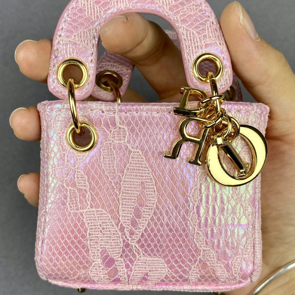 Dio-r Lady D Mini Tote Mini Bag Crocodile Snake Skin Grain