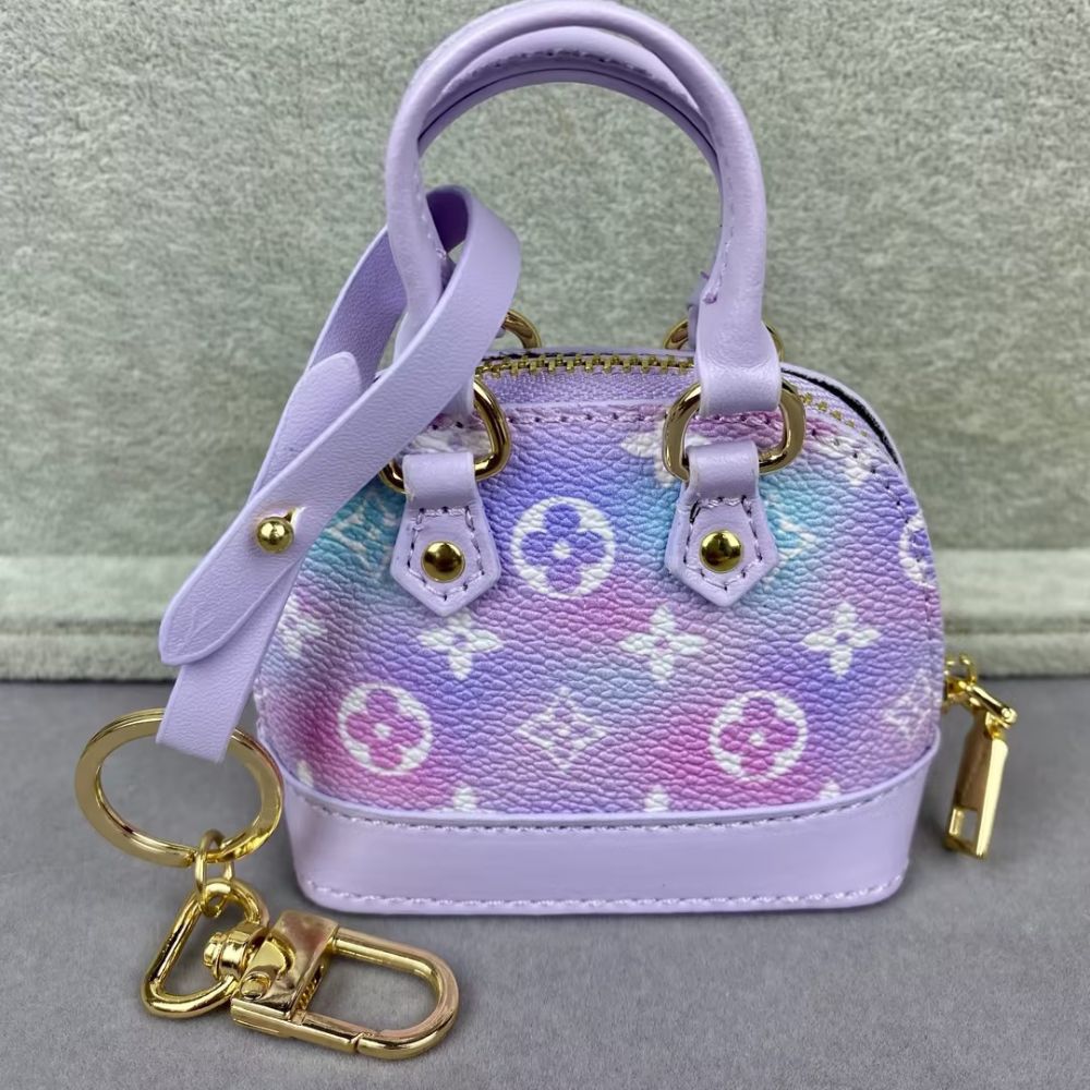 L-V Print Mini Bags Classic Leather & shell bag