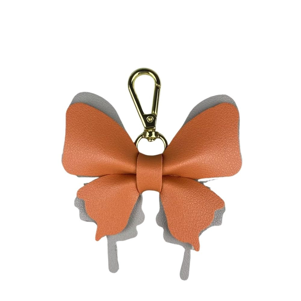 Multicolor PU Leather Butterfly Charm - Creative Detachable Bag & Keyring Accessory