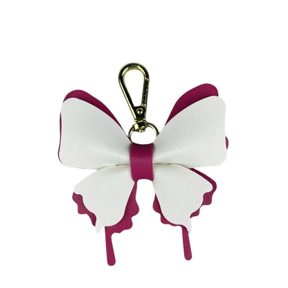 Multicolor PU Leather Butterfly Charm - Creative Detachable Bag & Keyring Accessory