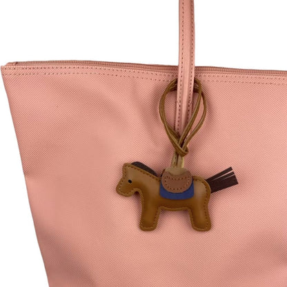 Artisan Horse bag charm – Quirky PU Leather Pony with wrap-around long Strap, Fashionable Bag Accessory for Horse Lovers.