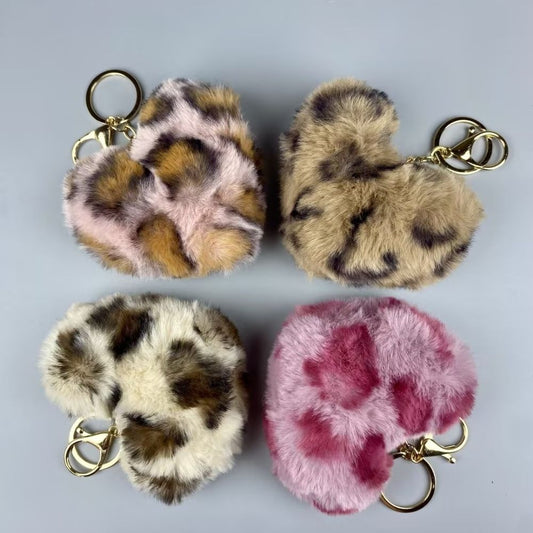 Plush Heart Bag Charm- 10×9×5cm Velvet Hanging Charm for Purses & Bags, Multi-Color Cute Gift Accessory