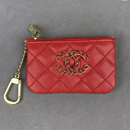 Chan-el Mini Crocodile Skin Grain, Cardholders