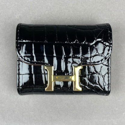 Mini Constance_Crocodile Skin Grain, Cardholders