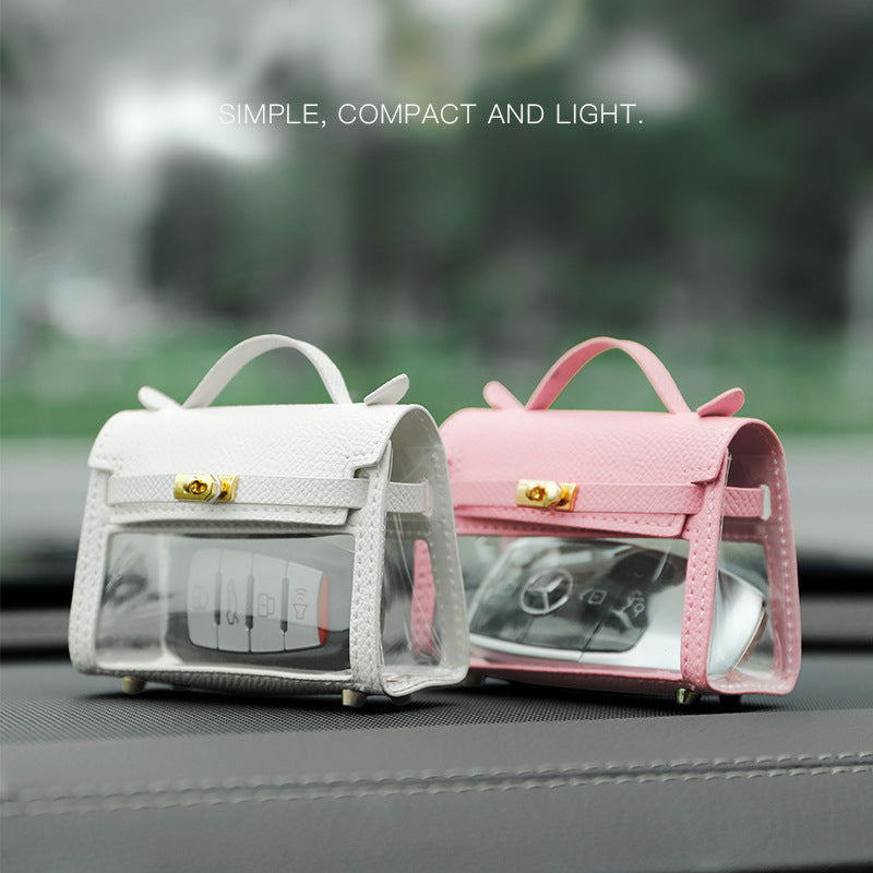 Mini Kelly Clear_Classic Leather, Solid Color