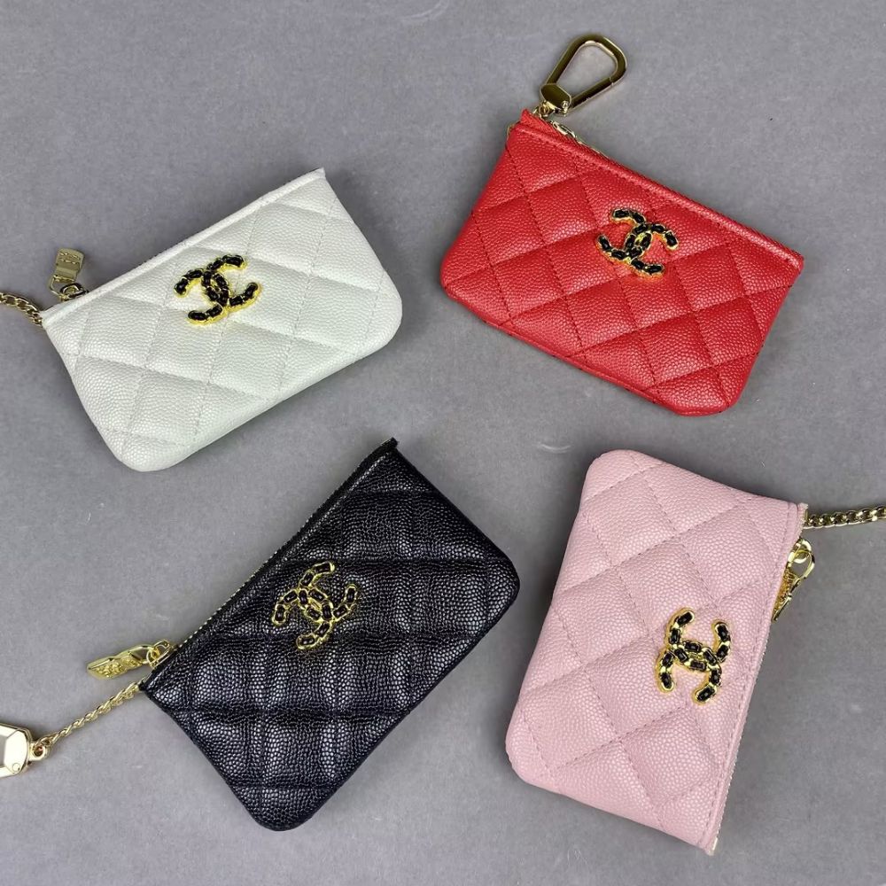 Chan-el Mini Crocodile Skin Grain, Cardholders