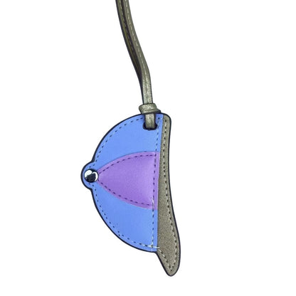 Hand-Stitched PU Leather Baseball Cap Charm - Color-Block Mini Hat Bag Pendant Accessory