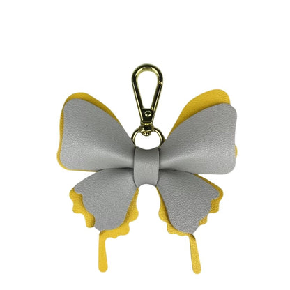 Multicolor PU Leather Butterfly Charm - Creative Detachable Bag & Keyring Accessory