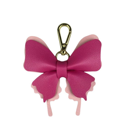 Multicolor PU Leather Butterfly Charm - Creative Detachable Bag & Keyring Accessory